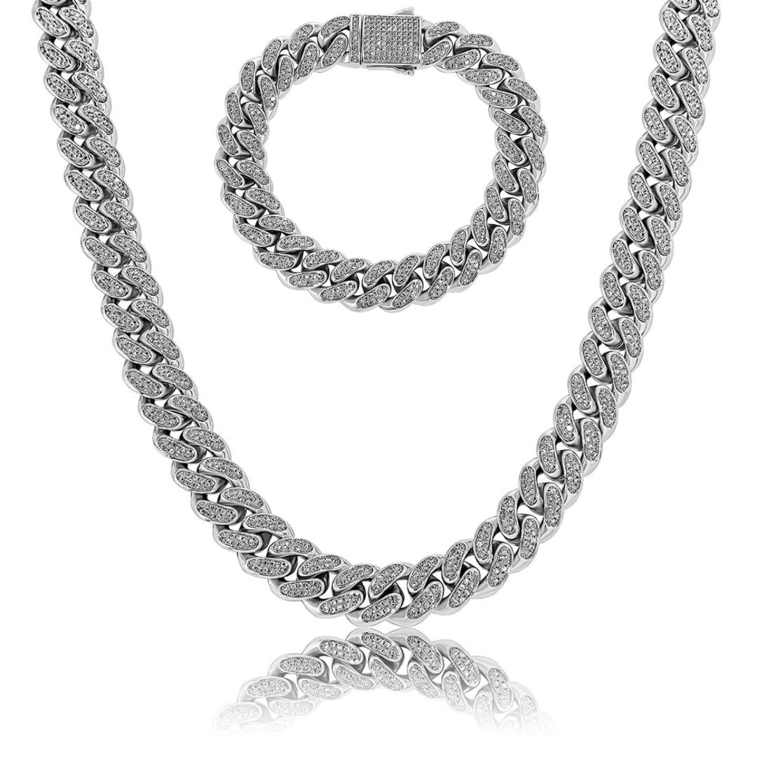 Conjunto Icy 12mm Cuban Link