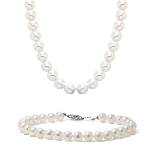 Cadena Ajustable 8mm White Pearl