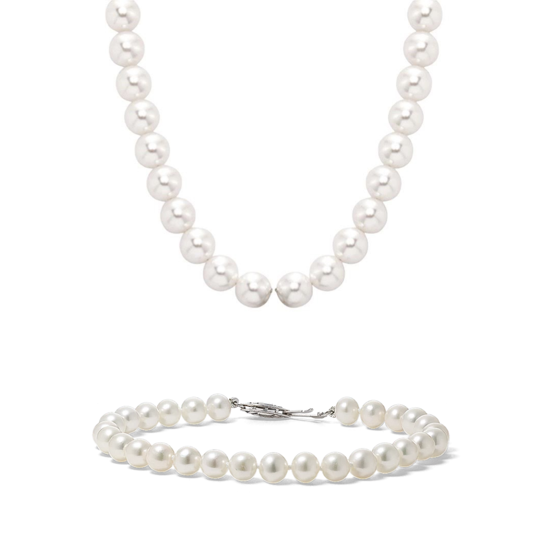 6mm White Pearl Adjustable Necklace