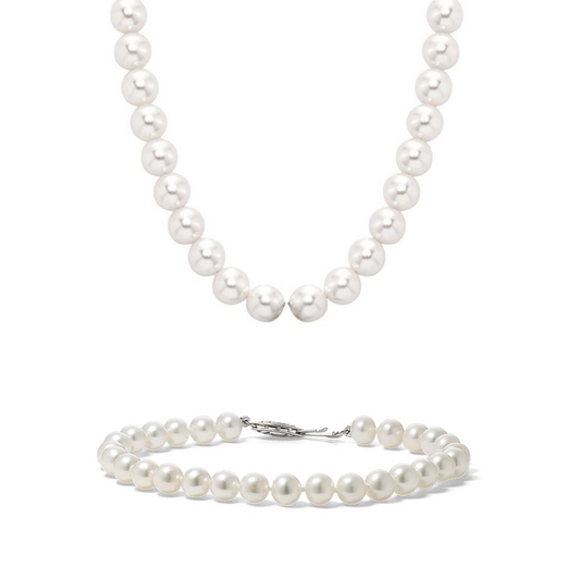 6mm White Pearl Adjustable Necklace