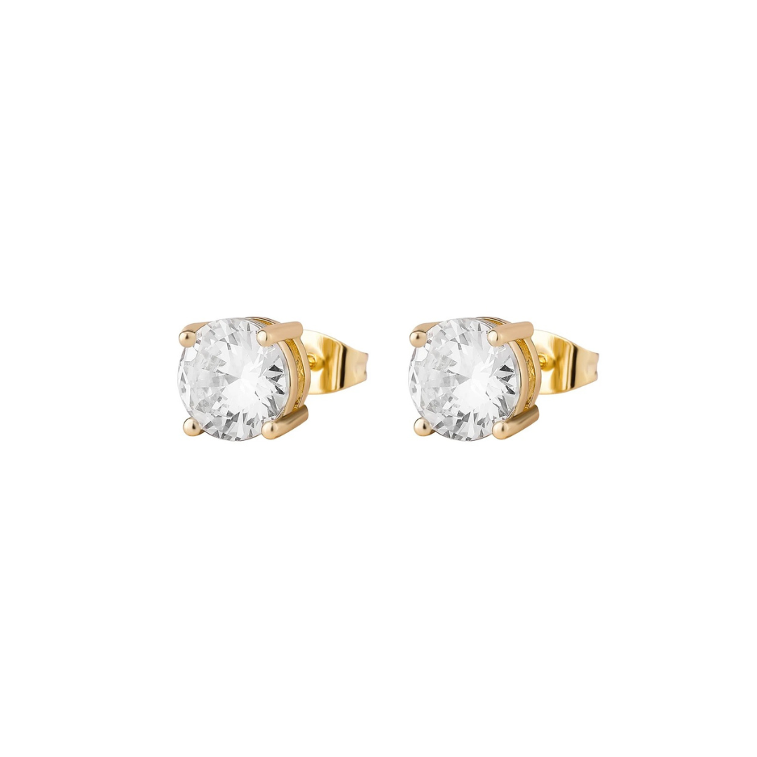 Pendientes Icy 6mm Solitaire Round