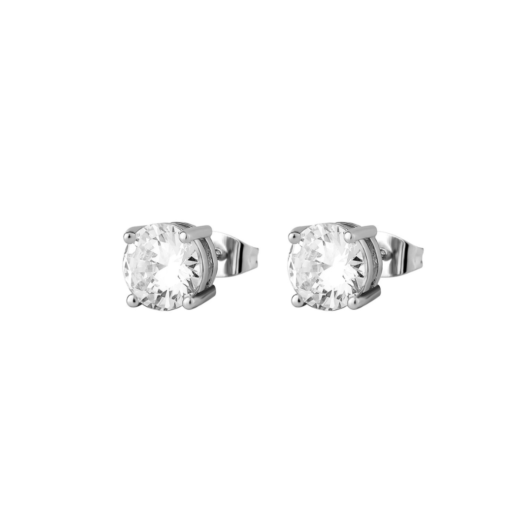 Brincos Icy 6mm Solitaire Round