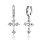 Icy Ancient Cross Earrings