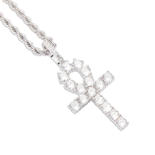 Icy Ankh Cross Chain