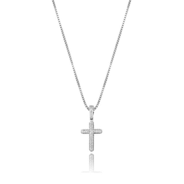 S925 Solid Cross Chain