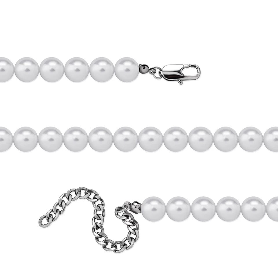 Cadena Ajustable 6mm White Pearl