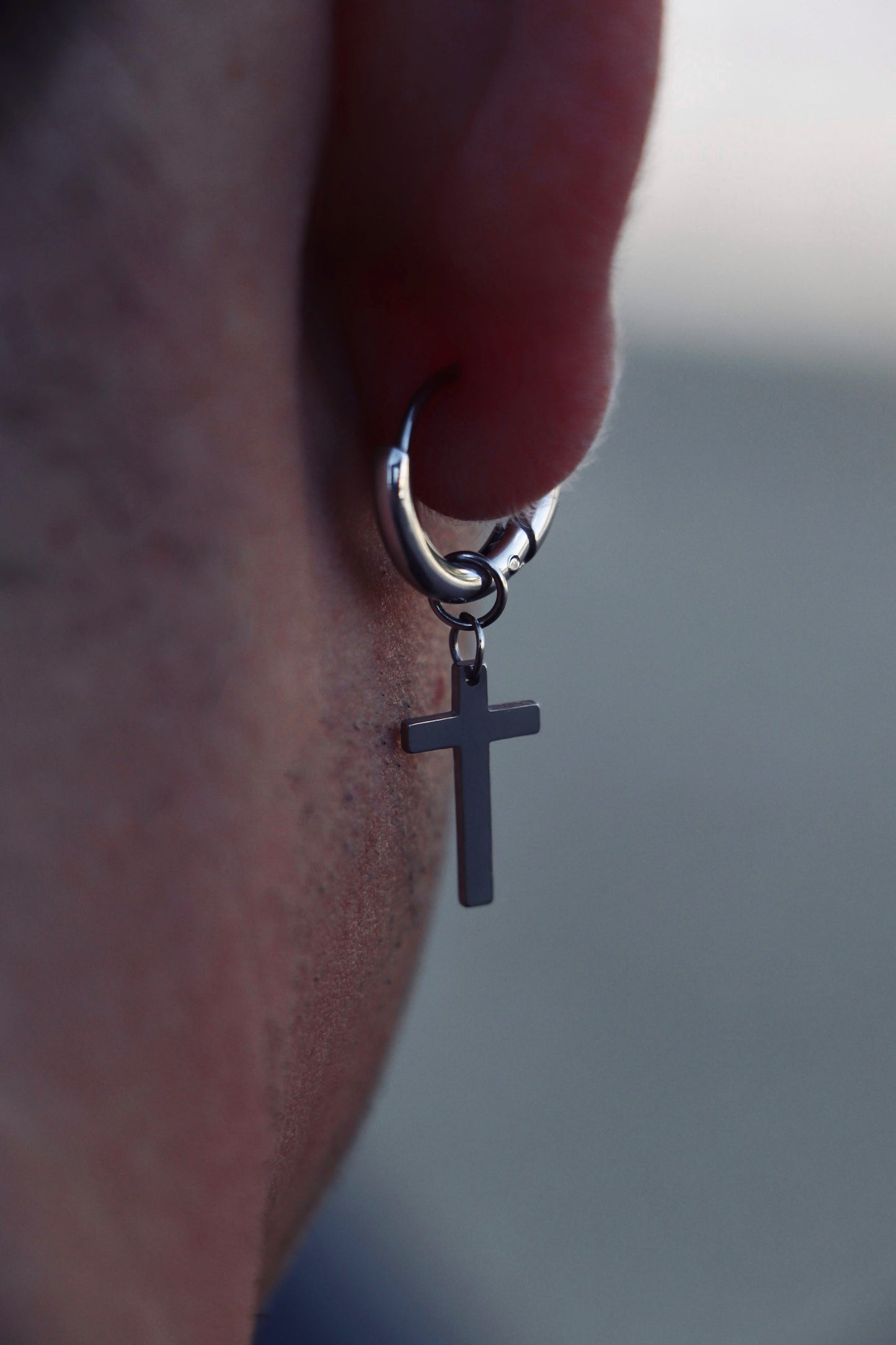 Minimal Cross Earrings