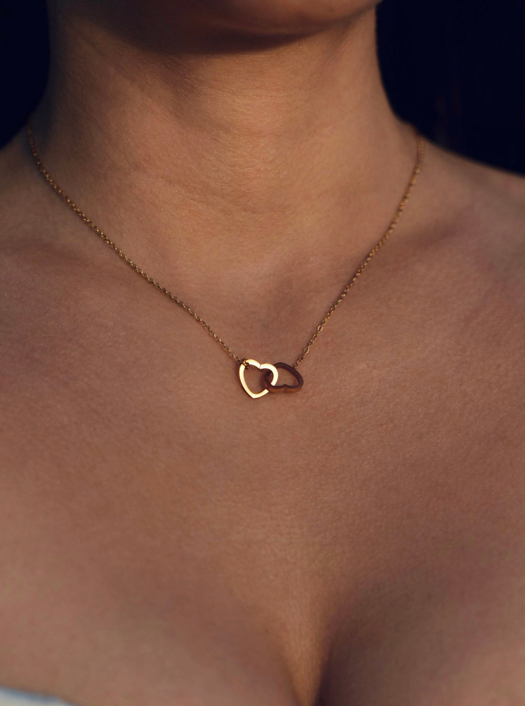 Minimal Double-Heart Infinity Necklace