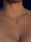 Collar Minimal Double-Heart Infinity