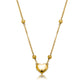 Minimal 3D Golden Heart Necklace