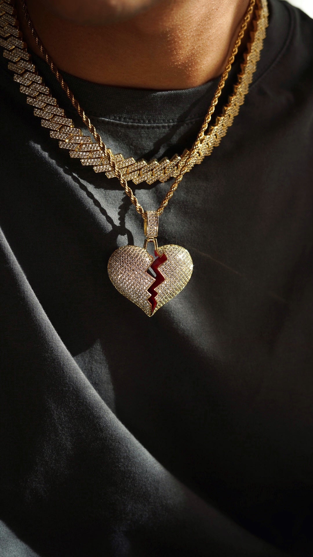 Icy Broken Heart Chain