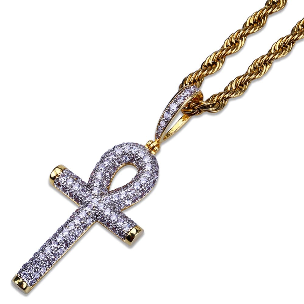 Cadena Icy Purp Ankh Cross 