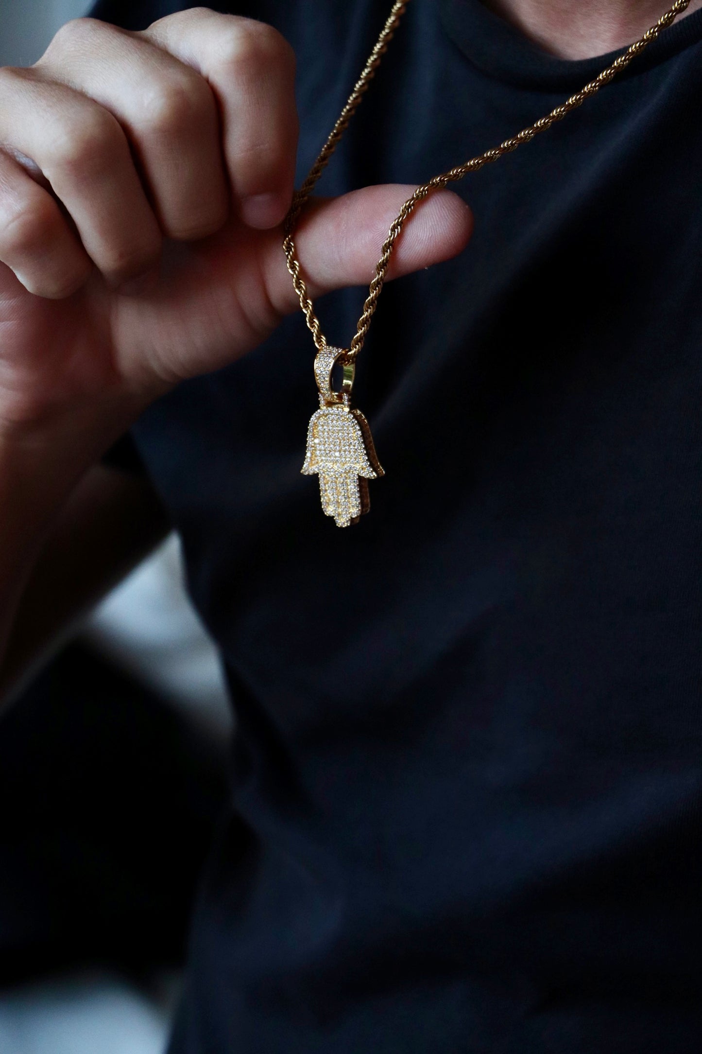 Icy Hamsa Hand Chain