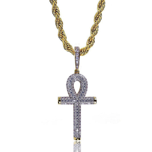 Cadena Icy Purp Ankh Cross 