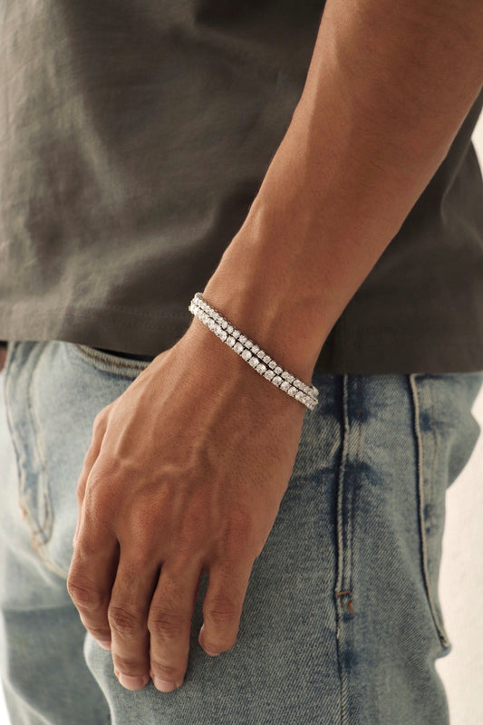 Icy 3mm + 4mm Tennis Bracelet Set