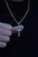 Icy Purp Ankh Cross Chain